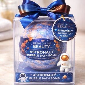 Blue & Gold Astronaut Bubble Bath Bomb
